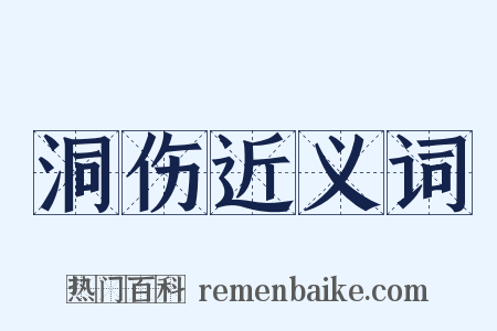 洞伤近义词是什么意思的图片